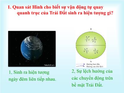 Bài giảng Địa lý Khối 6 - Bài 8: Sự chuyển động của Trái Đất quanh Mặt Trời
