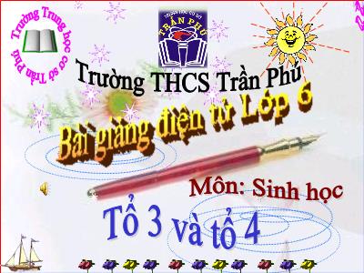 Bài giảng Sinh học Lớp 6 - Bài 35: Những điều kiện cần cho hạt nảy mầm - Trường THCS Trần Phú