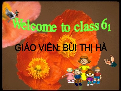 Bài giảng Tiếng Anh Lớp 6 - Unit 6: Our Tet holiday - Lesson 3: A closer look 2 - Năm học 2019-2020 - Bùi Thị Hà