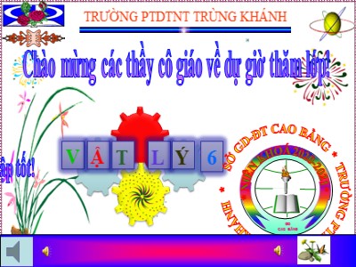 Bài giảng Vật lý Lớp 6 - Bài 11: Khối lượng riêng - Trọng lượng riêng - Trường THDTNT Trùng Khánh