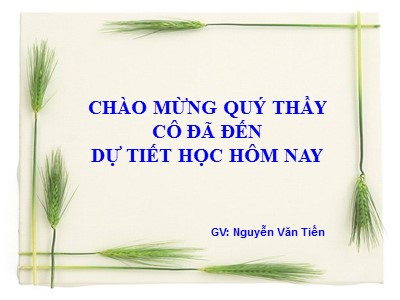 Bài giảng Hình học Khối 6 - Tiết 10: Khi nào thì AM + MB = AB? - Nguyễn Văn Tiến