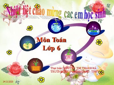 Bài giảng Hình học Lớp 6 - Tiết 10: Trung điểm của đoạn thẳng - Nguyễn Thị Thanh Hà
