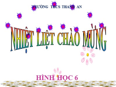 Bài giảng Hình học Lớp 6 - Tiết 14: Ôn tập Chương 1 - Trường THCS Thanh An