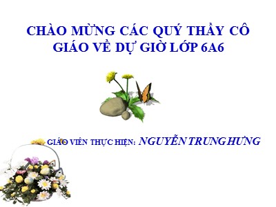 Bài giảng môn Hình học Lớp 6 - Tiết 15: Góc - Nguyễn Trung Hưng