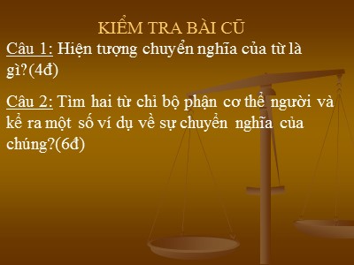 Bài giảng môn Ngữ văn Lớp 6 - Bài 6: Chữa lỗi dùng từ