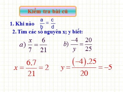 Bài giảng môn Số học Lớp 6 - Tiết 70: Tính chất cơ bản của phân số