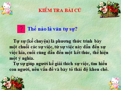 Bài giảng Ngữ văn Lớp 6 - Tiết 33: Ngôi kể trong văn tự sự