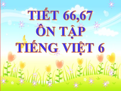 Bài giảng Ngữ văn Lớp 6 - Tiết 66+67: Ôn tập Tiếng Việt