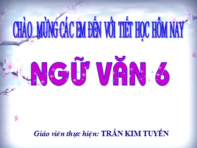 Bài giảng Ngữ văn Lớp 6 - Tiết 89+90: Luyện nói và quan sát, tưởng tượng, so sánh và nhận xét trong văn miêu tả - Trần Kim Tuyến