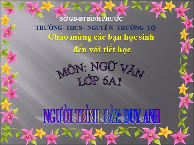 Bài giảng Ngữ văn Lớp 6 - Tiết 93: Tiếng Việt - So sánh - Duy Anh