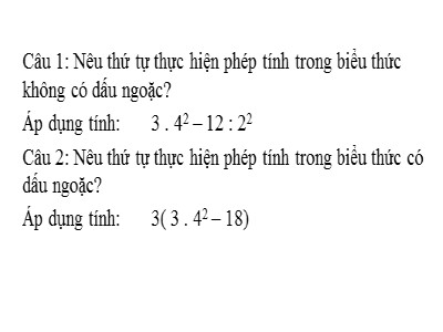 Bài giảng Số học 6 - Luyện tập