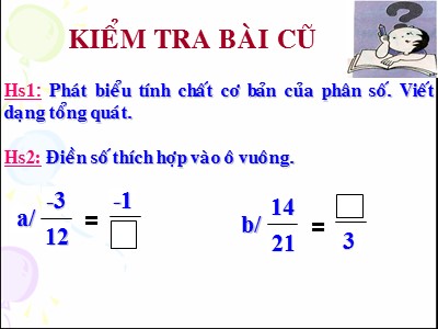 Bài giảng Số học Lớp 6 - Bài 4: Rút gọn phân số