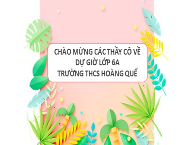 Bài giảng Số học Lớp 6 - Tiết 18: Tính chất chia hết của một tổng - Trường THCS Hoàng Quế