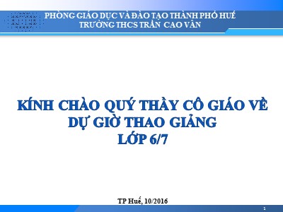 Bài giảng Số học Lớp 6 - Tiết 23: Luyện tập - Năm học 2016-2017 - Hồ Thị Ngọc Hanh