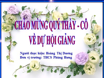 Bài giảng Số học Lớp 6 - Tiết 44: Cộng hai số nguyên khác dấu (Tiết 1) - Hoàng Thị Dương