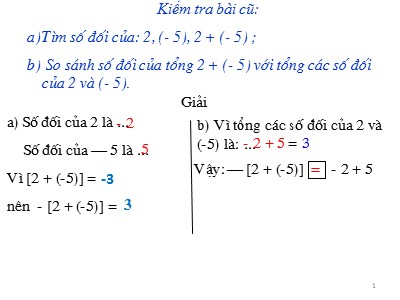 Bài giảng Số học Lớp 6 - Tiết 51: Quy tắc dấu ngoặc - Lê Thùy Dung