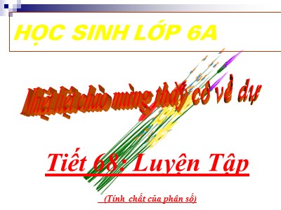 Bài giảng Số học Lớp 6 - Tiết 68: Luyện Tập