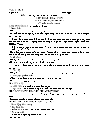 Giáo án môn Ngữ văn Khối 6 - Chương trình cả năm