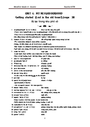 Giáo án Tiếng Anh Lớp 6 - Unit 4-6 (Sách mới)