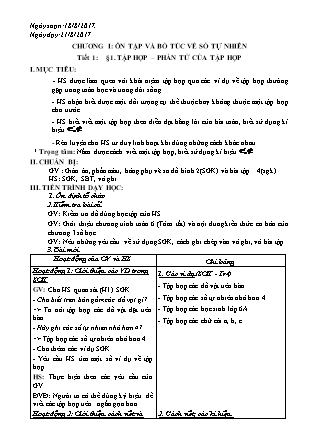 Giáo án Đại số Lớp 6 - Chương trình cả năm - Năm học 2017-2018