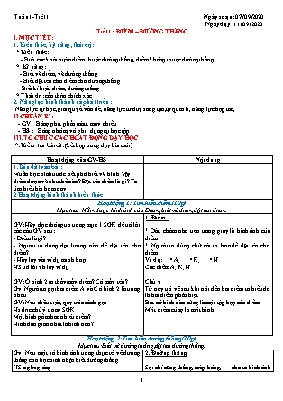 Giáo án Hình học Lớp 6 - Chương trình cả năm - Năm học 2020-2021