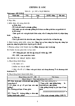 Giáo án Hình học Lớp 6 - Tiết 5-27