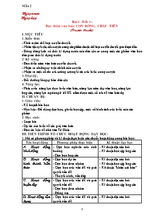 Giáo án Ngữ văn Lớp 6 - Tiết 1-10