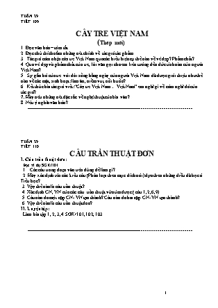 Giáo án Ngữ văn Lớp 6 - Tiết 109-112