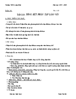 Giáo án Ngữ văn Lớp 6 - Tiết 35-140 - Năm học 2019-2020 - Trịnh Thị Hà