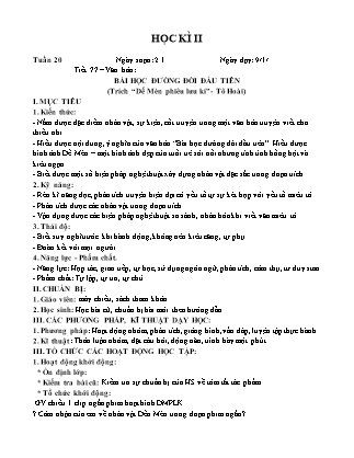 Giáo án Ngữ văn Lớp 6 - Tiết 77-85