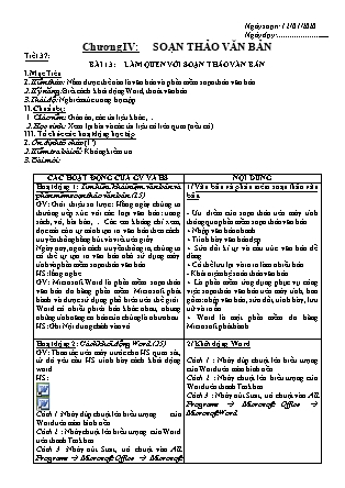 Giáo án Tin học Lớp 6 - Chương trình học kì II - Năm học 2020-2021