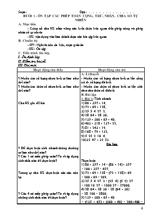 Giáo án Đại số Lớp 6 - Tiết 1-14