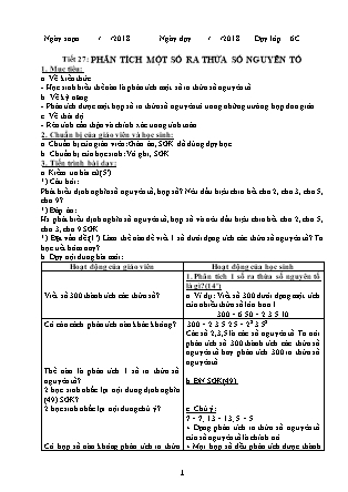 Giáo án Đại số Lớp 6 - Tiết 27-93