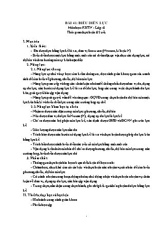 Giáo án Khoa học tự nhiên Lớp 6 (Bộ sách Kết nối tri thức và cuộc sống) - Chương 8 - Bài 41: Biểu diễn lực