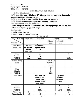 Giáo án Ngữ văn Lớp 6 - Chương trình học kì 1 (Bản đẹp)