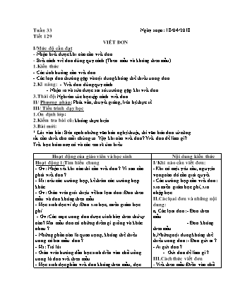 Giáo án Ngữ văn Lớp 6 - Tiết 129-148