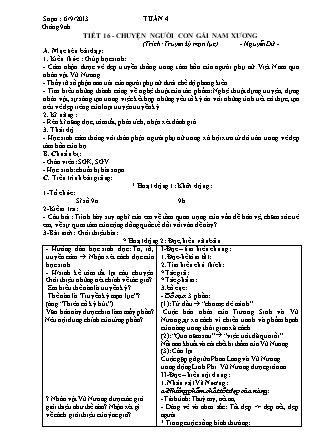 Giáo án Ngữ văn Lớp 6 - Tiết 16-20