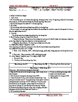 Giáo án Đại số Lớp 6 - Chương 1+2+3 - Năm học 2020-2021 - Đỗ Mạnh Hùng