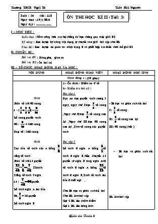 Giáo án Đại số Lớp 6 - Tiết 110, Phần 3: Ôn tập học kì 2 - Trần Hải Nguyên - Trường THCS Ngãi Tứ