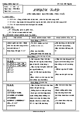 Giáo án Đại số Lớp 6 - Tiết 13: Luyện tập - Trần Hải Nguyên - Trường THCS Ngãi Tứ