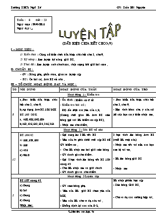 Giáo án Đại số Lớp 6 - Tiết 23: Luyện tập - Trần Hải Nguyên - Trường THCS Ngãi Tứ