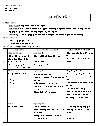 Giáo án Đại số Lớp 6 - Tiết 26: Luyện tập - Trần Hải Nguyên - Trường THCS Ngãi Tứ