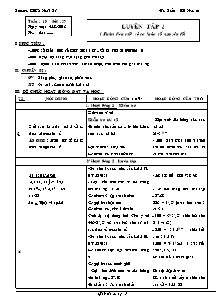 Giáo án Đại số Lớp 6 - Tiết 29: Luyện tập 2 - Trần Hải Nguyên - Trường THCS Ngãi Tứ