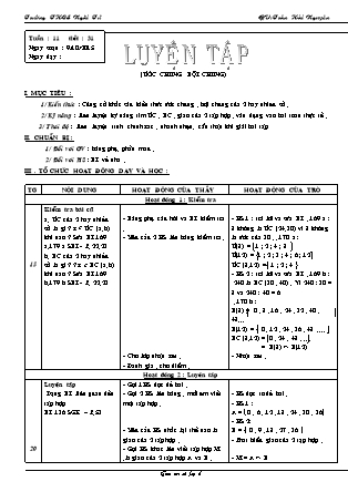 Giáo án Đại số Lớp 6 - Tiết 31: Luyện tập - Trần Hải Nguyên - Trường THCS Ngãi Tứ