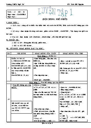 Giáo án Đại số Lớp 6 - Tiết 36: Luyện tập 1 - Trần Hải Nguyên - Trường THCS Ngãi Tứ