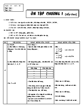 Giáo án Đại số Lớp 6 - Tiết 38: Ôn tập chương 1 - Trần Hải Nguyên - Trường THCS Ngãi Tứ