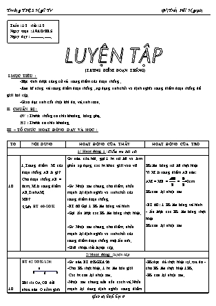 Giáo án Hình học Lớp 6 - Tiết 12: Luyện tập - Trần Hải Nguyên - Trường THCS Ngãi Tứ