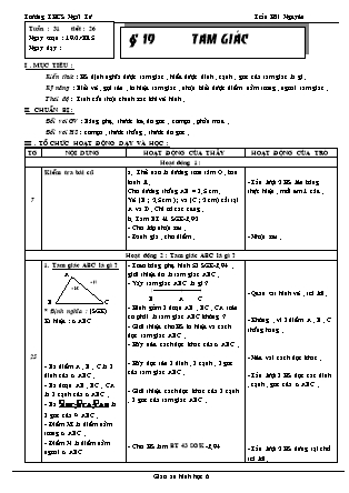 Giáo án Hình học Lớp 6 - Tiết 26: Đường tròn - Trần Hải Nguyên - Trường THCS Ngãi Tứ