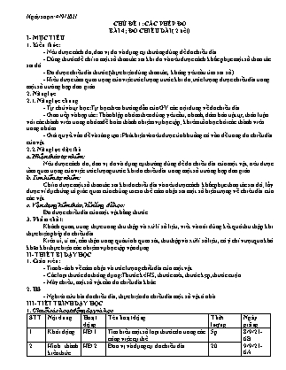 Giáo án Khoa học tự nhiên Lớp 6 Sách Chân trời sáng tạo - Chủ đề 1: Các phép đo - Bài 4: Đo độ dài - Năm học 2021-2022