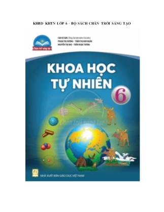 Giáo án Khoa học tự nhiên Lớp 6 Sách Chân trời sáng tạo - Chủ đề 1: Các phép đo